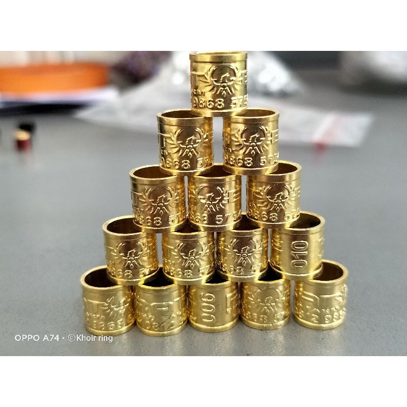 SPESIAL PRODUK RING BURUNG MEWAH UKIR TIMBUL KUNINGAN MERPATI