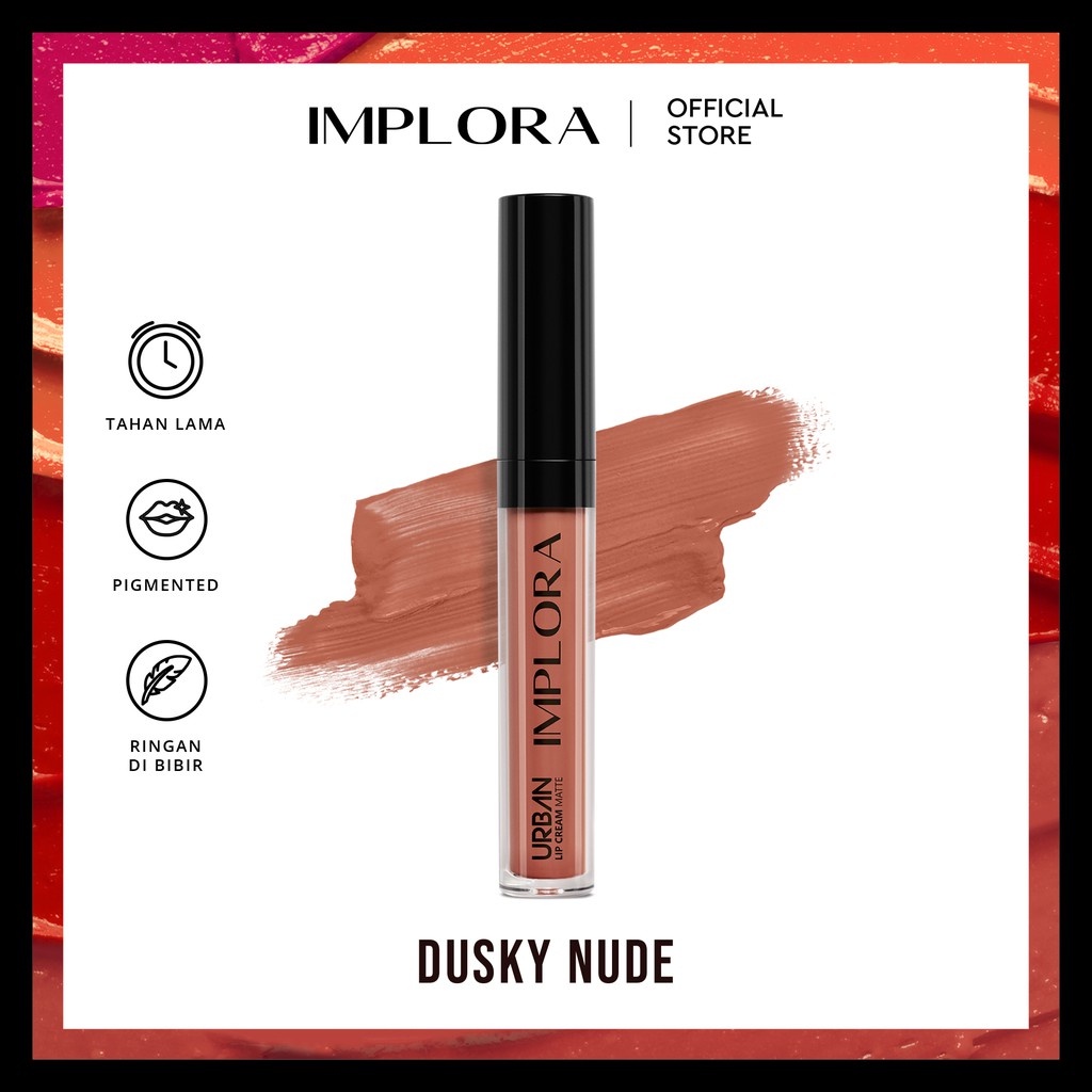 NAJMIA -NUZ Implora Urban Lip Cream/Implora Lip Cream/Implora Murah 20 new shade-01 Dusky Nude