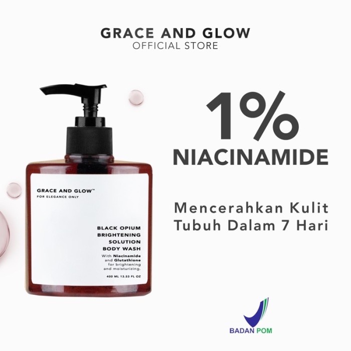 SALE Grace And Glow Body Wash / Sabun Mandi - Black Opium Termurah