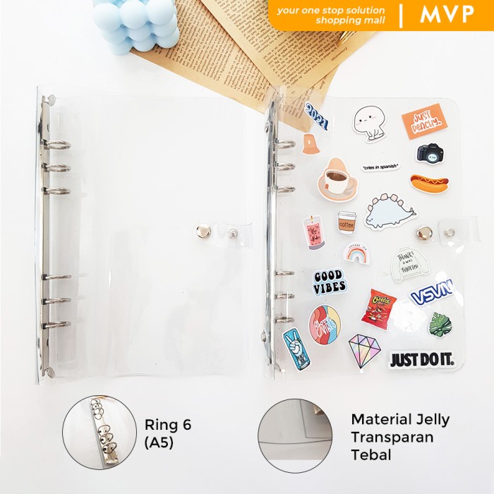 

[DD] Binder Transparan Mika Tebal A5 6ring Polaroid Photocard KPOP Termurah