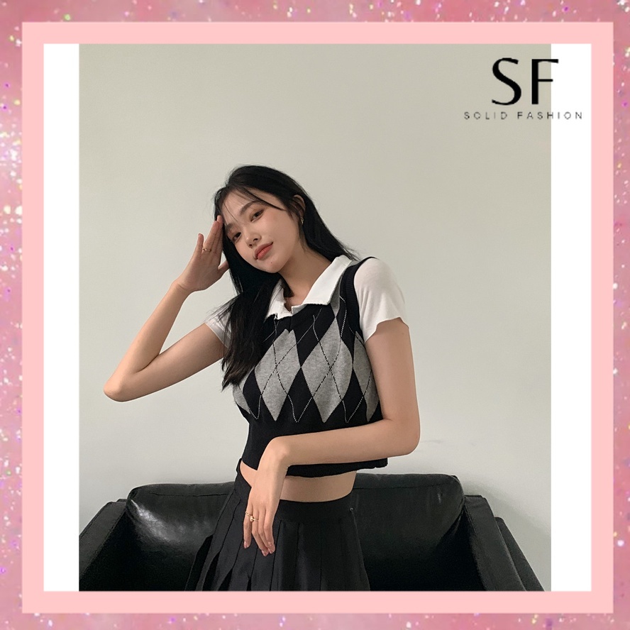 Solid Fashion vest rose blackpink korean style bkk2939