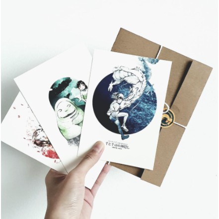 

Postcard Ghibli Series by MAYONAKA PALETTE | Post Card | Kartu Pos | Totoro | Spirited Away | Ponyo