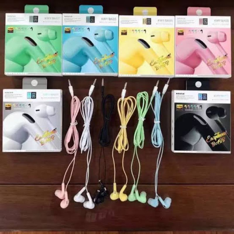 Headset Colourfull Stereo Bass Buds+Mic [U-38] best seller