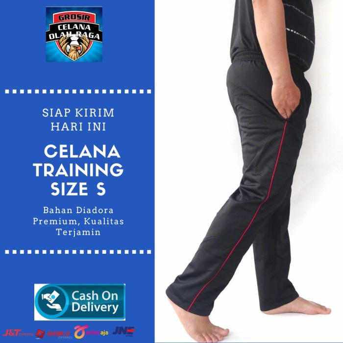 ✨NEW✨ -Celana Training Panjang Size S - Celana Training Anak SMP - List merah