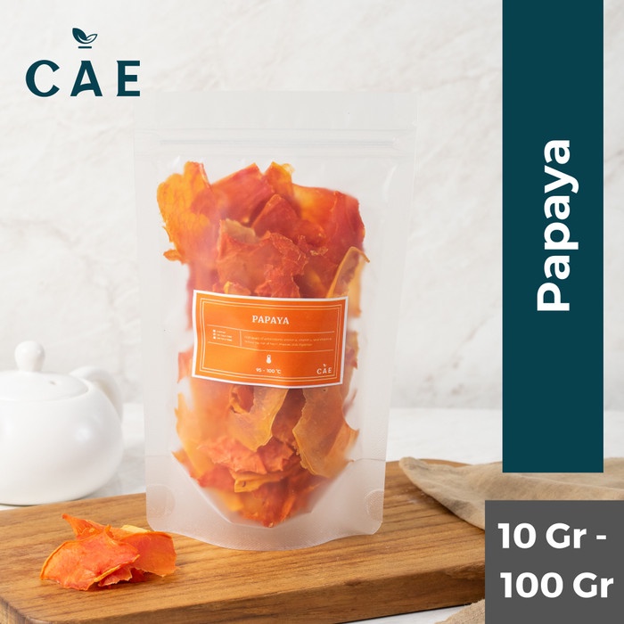 

Papaya Dried Buah Pepaya Kates Kering Fruit Alami Premium 10-100 Gram