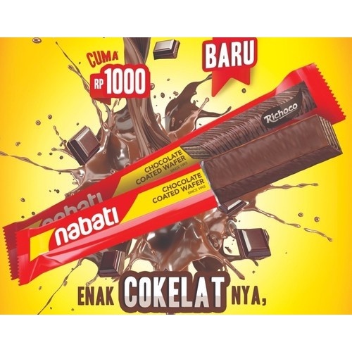 

Nabati Chocolate Coated Wafer 1 box isi 12 pcs x @18gr ORIGINAL