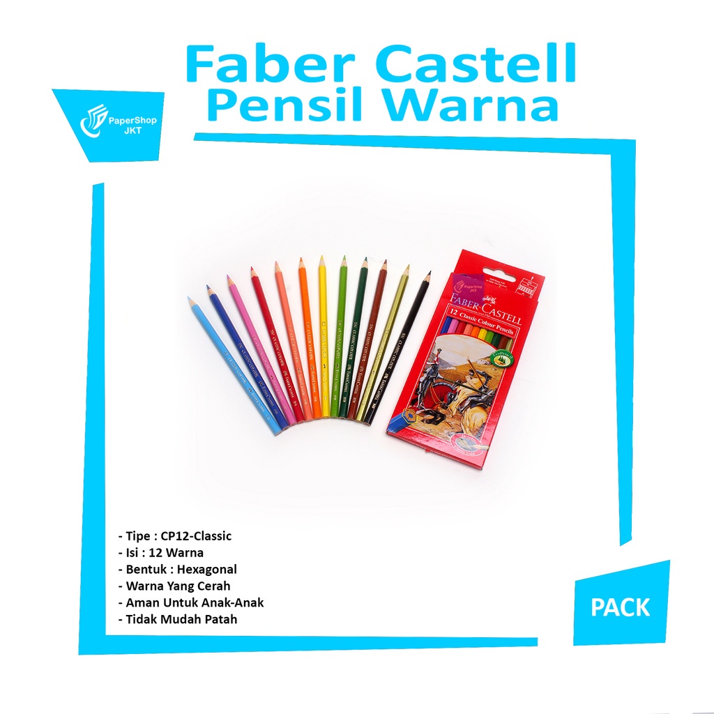 

FABER CASTELL - Pensil Warna CP Classic 12L Panjang - Set