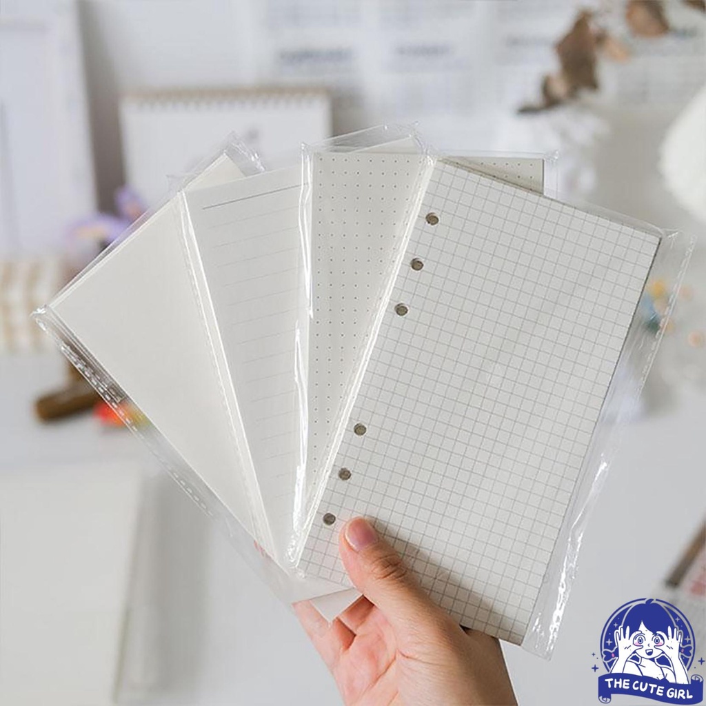 

A6/A7 refill notebook ISI BINDER KERTAS NOTEBOOK A6 A7 6 LUBANG 6 HOLE | REFILL ISI ULANG RING 6 LOOSE LEAF POLOS DOT GARIS KOTAK TEBAL