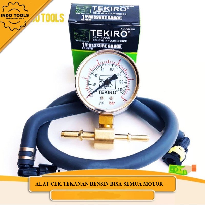 .Fuel Pump Tester Alat Cek Ukur Tekanan Pompanisasi Bensin Minyak FPG Fuel Pressure Gauge Tekiro.