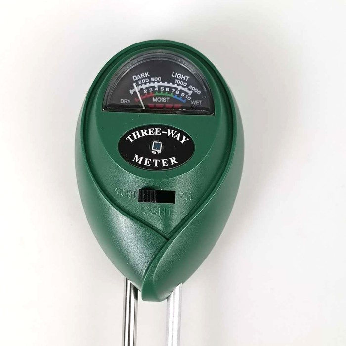 Soil Meter Digital Pengukur Suhu Kelembaban PH Matahari di Tanah - Manual 2 Kaki