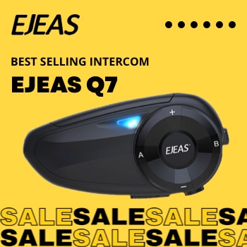 EJEAS Q7 Intercom Helm 7 Rider Bluetooth Headset Helmet Alt V4 V6 PRO - Intercom Q7