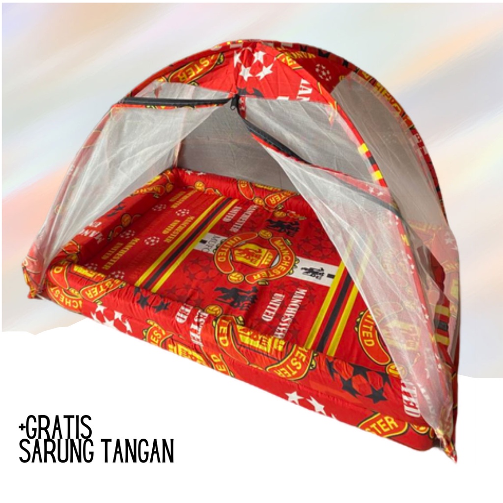 KIWI- Kasur Bayi Set Kelambu Motif Bola Bantal Guling Model Kolam Perahu Lengkap Kolem Matras Tenda 