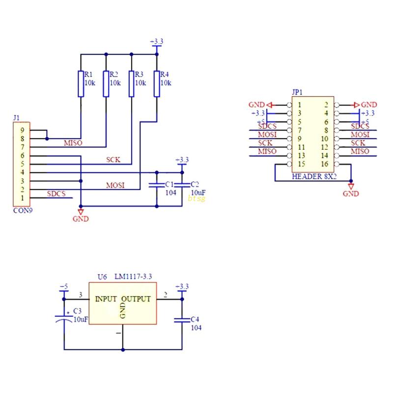 Btsg SPI Interface Single Chip Micro Komputer SD Card Modul Baca Dan Tulisan