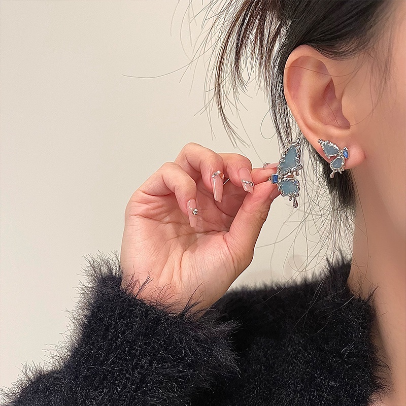 Anting Perak Yang Indah Ear Studs Untuk Aksesori Perhiasan Fashion Gadis Manis Keren