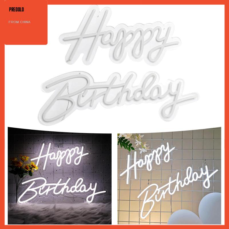 [Predolo] Happy Birthday Neon Sign LED Neon Lamp Pesta Ulang Tahun Dinding Art