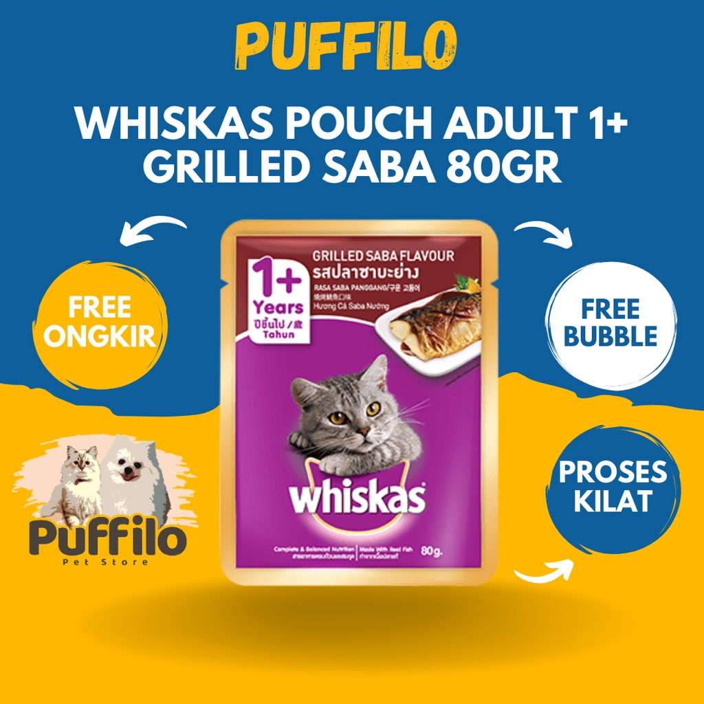 Makanan kucing Whiskas Kemasan Pouch 85gr