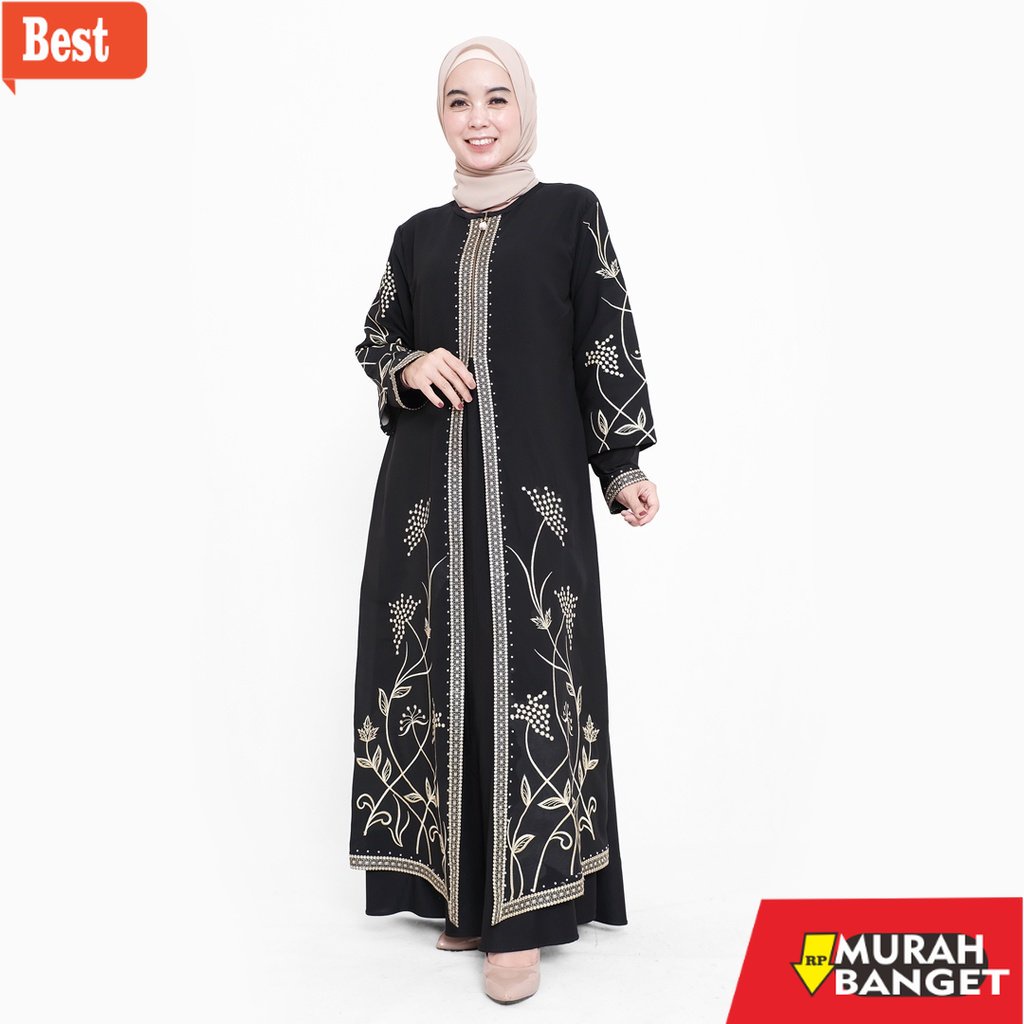 Gaya ala timur tengah di hari raya- Comera Fashion Baju Gamis Abaya Turkey Hitam Model Terbaru Abaya
