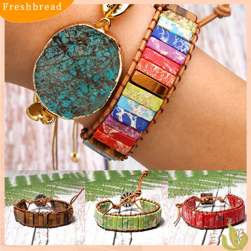 &lt; Freshbread &gt; Adjustable Handmade Wanita Gelang Tali Kuat Warna-Warni Alami Shell Anyaman Gelang Aksesoris Perhiasan