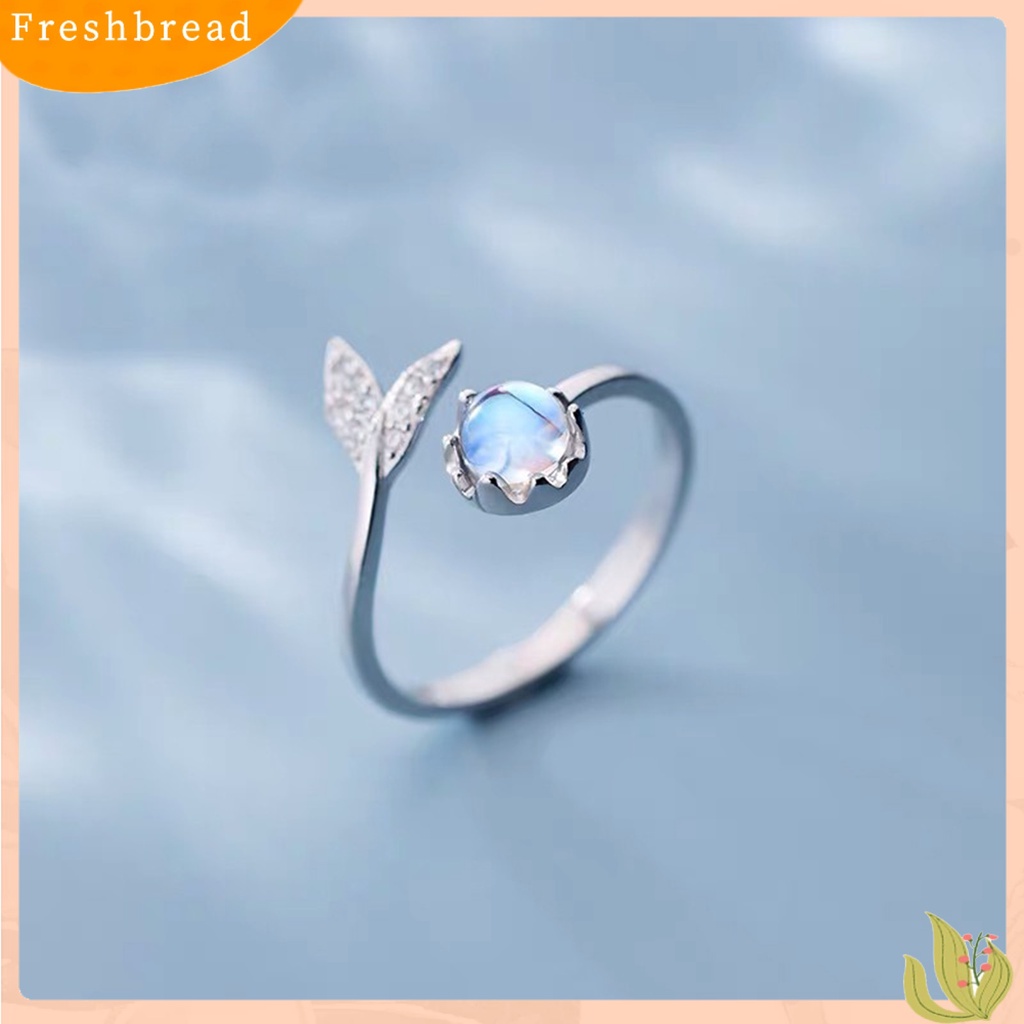 &lt; Freshbread &gt; Wanita Cincin Kreatif Bentuk Tahan Karat Alloy Fashion Ikan Ekor Pembukaan Cincin Untuk Gadis