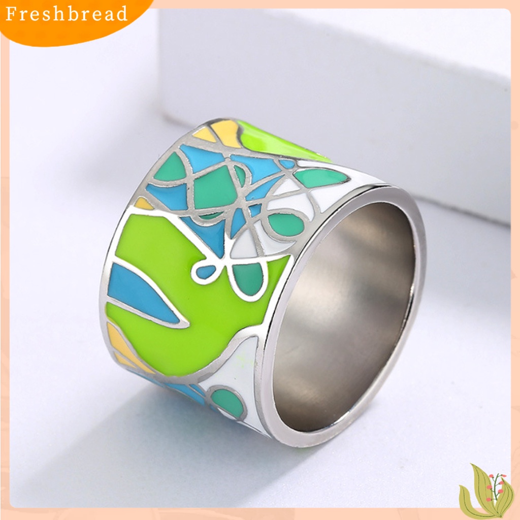 &lt; Freshbread &gt; Cincin Kepribadian Handmade Artistik Epoxy Hijau Bentuk Daun Jari Cincin Perhiasan Aksesori