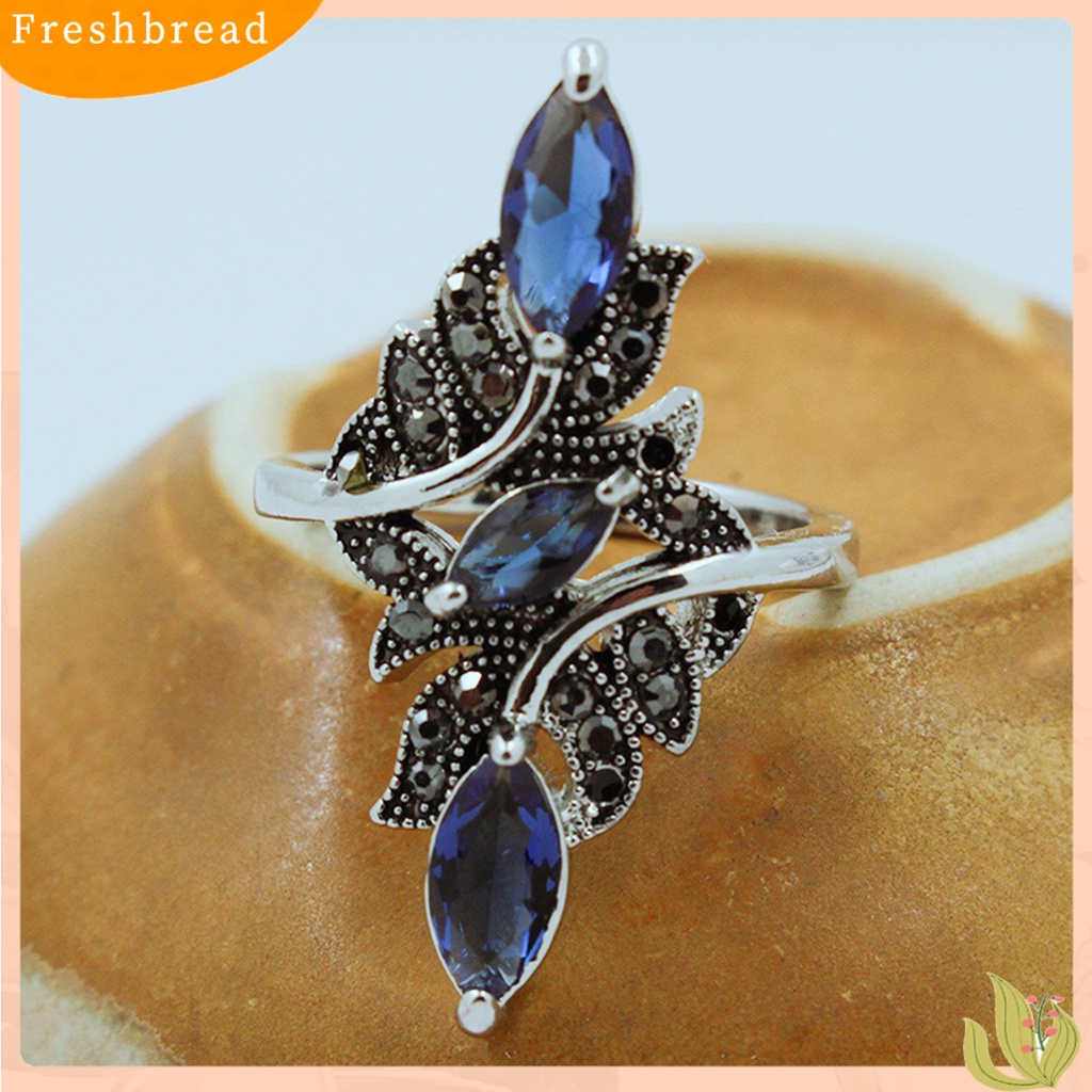 &lt; Freshbread &gt; Cincin Jari Pengerjaan Halus Perhiasan Permata Imitasi Wanita Cantik Berlian Imitasi Fidget Ring Untuk Perjamuan