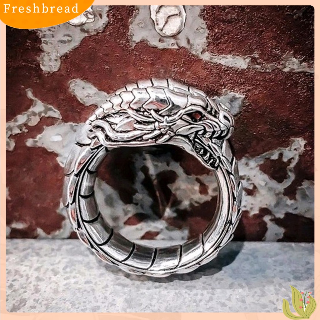 &lt; Freshbread &gt; Cincin Giant Dragon Cincin Naga Keren Unisex Adjustable Untuk Pesta