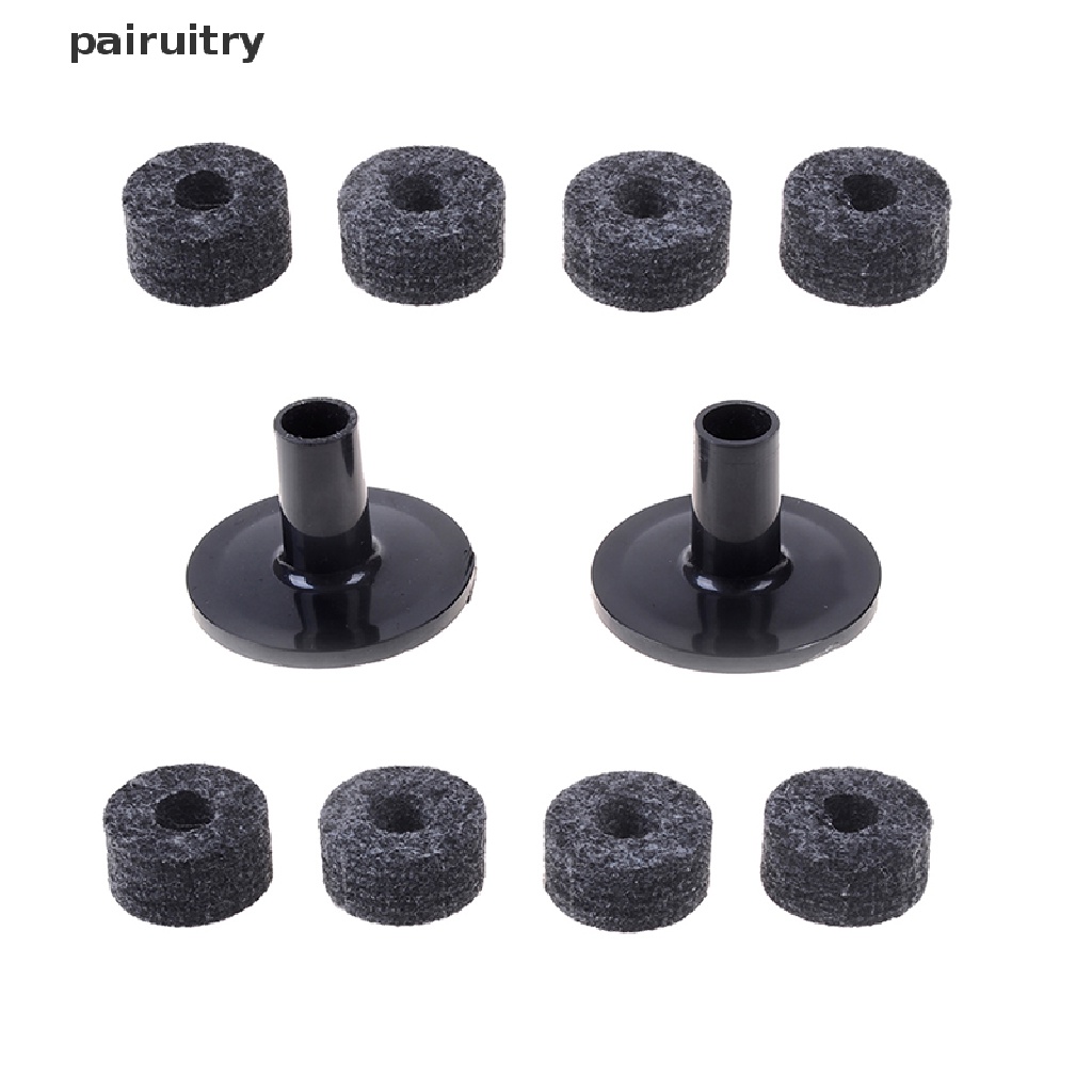 Prt 8PCS 25mm felt washer+2PCS cymbal sleeves Pengganti Rak drum kit PRT