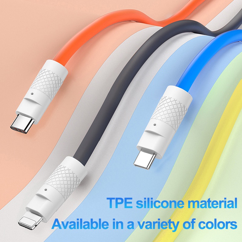 Disour 6A Kabel Pengisian Cepat USB Protection Charge Cable USB Ke Tipe C Micro Cable TPE Silicone Kabel Charge Cepat Untuk iPhone Samsung Android