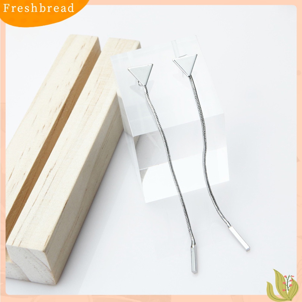 &lt; Freshbread &gt; Wanita Fashion Geometris Segitiga Stud Anting Rumbai Panjang Pesta Perhiasan Hadiah