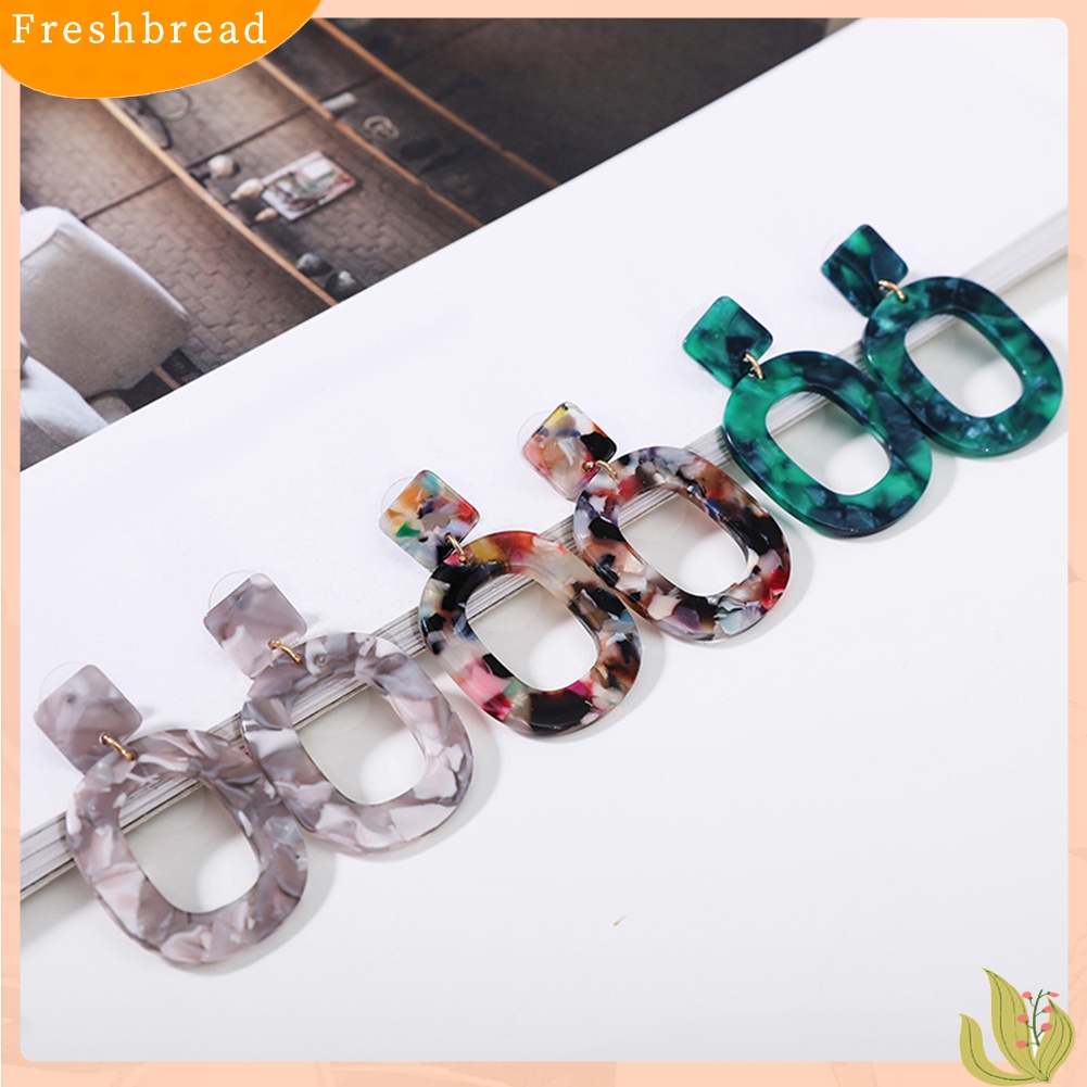 &lt; Freshbread &gt; Fashion Berongga Lingkaran Pernyataan Wanita Geometris Stud Earrings Perhiasan Hadiah