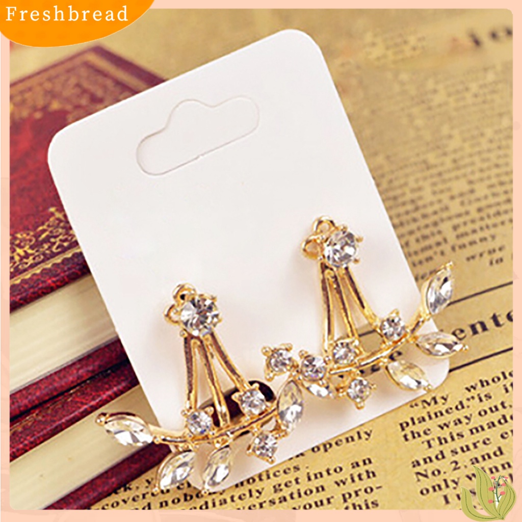 &lt; Freshbread &gt; 1pasang Anting Wanita Perhiasan Menarik Hadiah Mini Wanita Berlian Imitasi Ear Studs Untuk Pernikahan