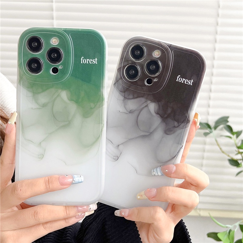 Casing Ponsel Tinta Dan Cuci rendering soft shell Untuk iphone11 12 13 14 iphoneX XS XR XSMAX 14promax 11promax shockproof cover casing