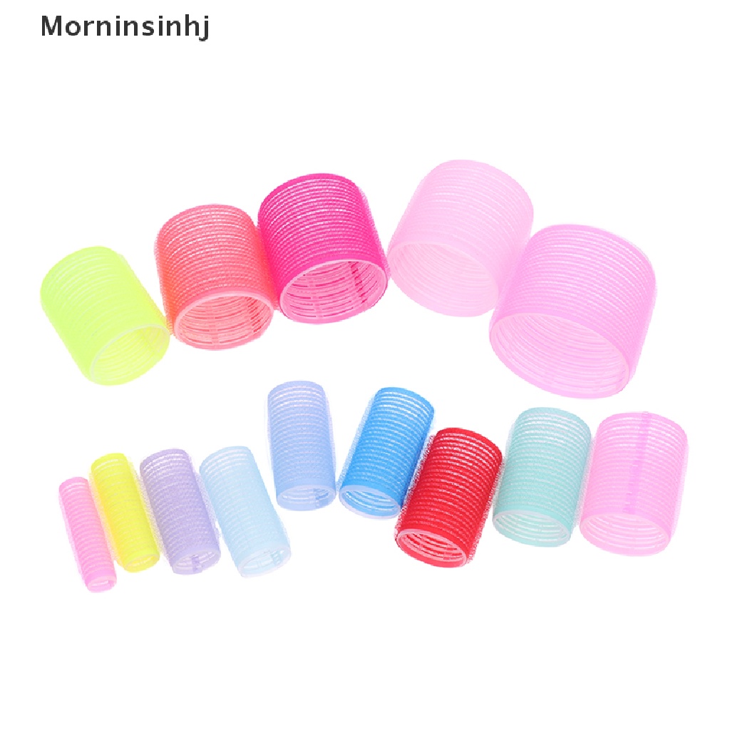 Mornin 6Pcs Self Grip Hair Rollers Cling Beda Ukuran DIY Hairdressing Pengeriting Rambut id