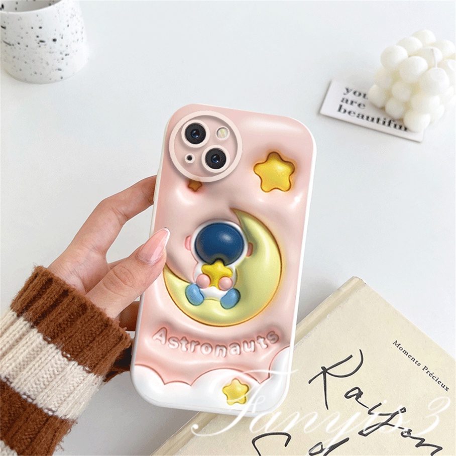 Redmi A1 10C 10A 10 9 9A 9C 9T Note 11 Pro+11s 11 10s 10 9s 9 8 Pro Poco X4Pro X3Pro Mi 11 Lite 11T 10TPro 12Pro Astronot Imlek 3D Vision Phone Case TPU Soft Cover