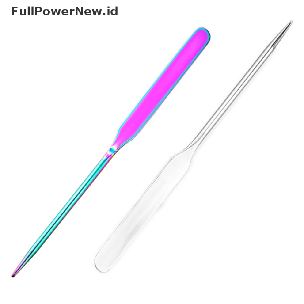 Power 1Pc Spatula Makeup Titanium Warna Mixing Stick Foundation Alat Pencampur Krim ID