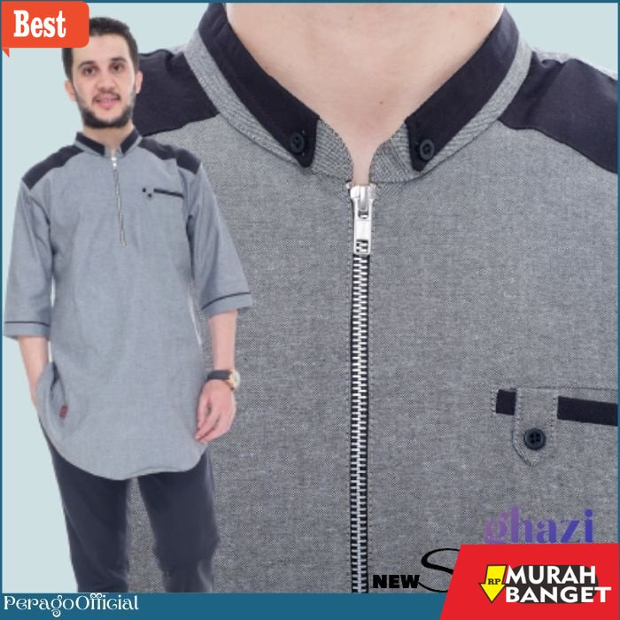 KEMEJA BUAT LEBARAN UNTUK PRIA TERBARU- Kemko Pria Rabbani Baju Koko Muslim Laki Laki Pria Remaja De