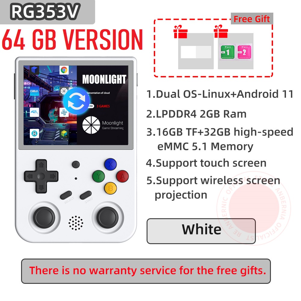 ANBERNIC RG353V 64GB Handheld Retro Game Console Emulator 5000 Games