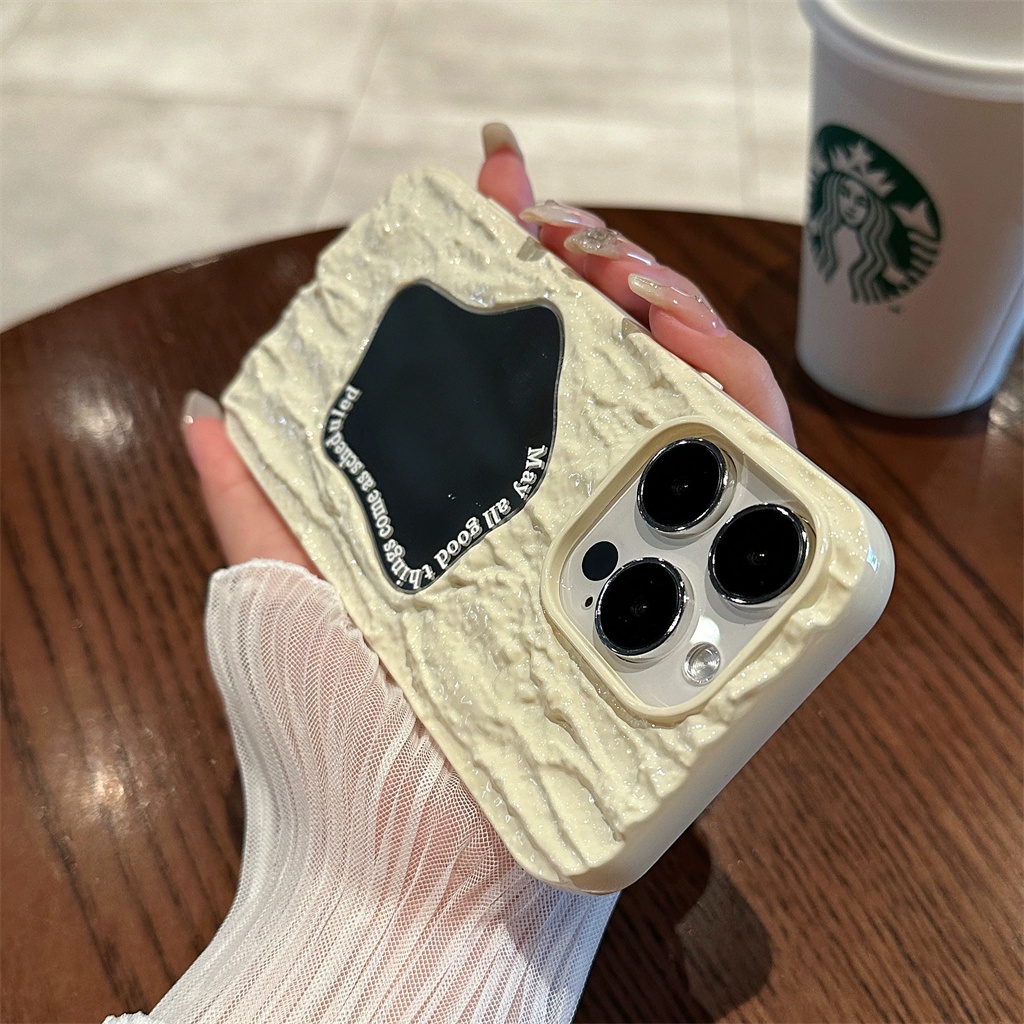 Luxury Creative Shockproof Protection Case iPhone 14 Pro Max Case iPhone 12 13 Pro Max Aesthetic Dengan Cermin Menyenangkan Lucu Pelindung Belakang Keras