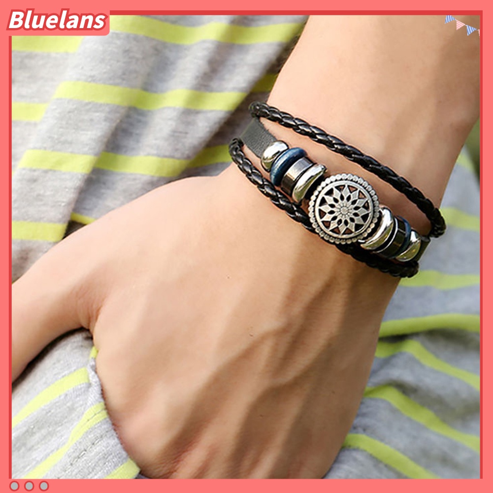 {In Stock} Wanita Pria Kulit Imitasi Lucu Keren Dikepang Cuff Gelang Perhiasan Punk Wristband