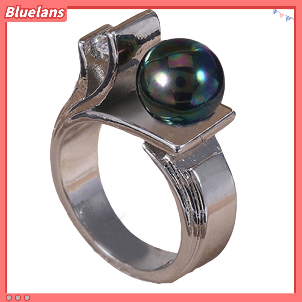 {In Stock} Fashion Wanita Mutiara Imitasi Geometris Jari Cincin Pernikahan Pertunangan Perhiasan Hadiah