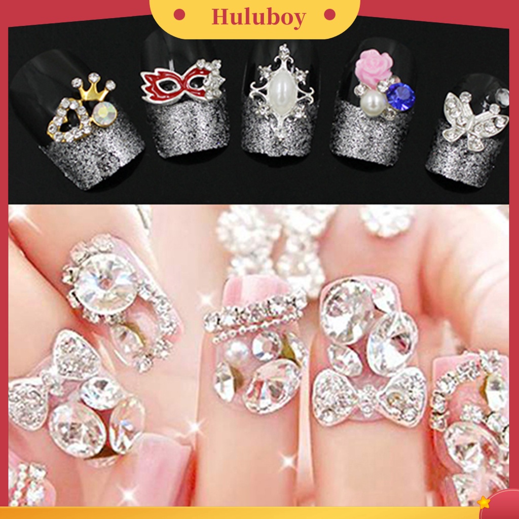 {In Stock} 10Pcs Nail Art Rhinestones Indah Glitter Berlian Imitasi Serbaguna Shiny Nail Tip Dekorasi Untuk Kuku