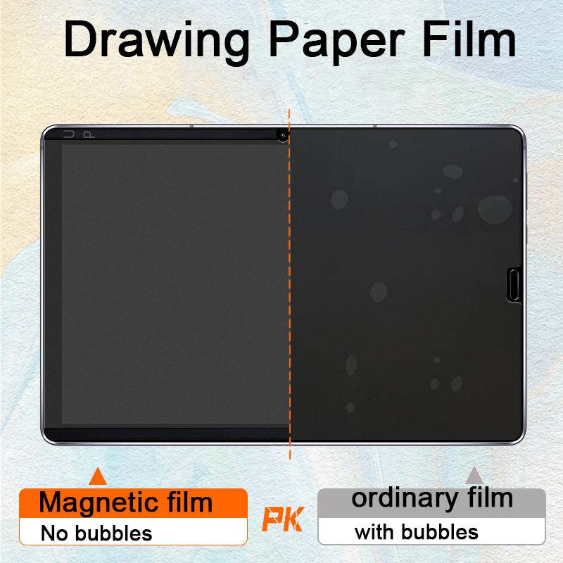 Untuk Huawei Honor Tablet Pad V6 V7 V8 8 Pro 10.4 11 12 12.1Drawing Film Magnetic Removable Screen Protector Matte Kertas Film Untuk Huawei MatePad Pro M6 10.4 10.8 11 12.6 Inch2021