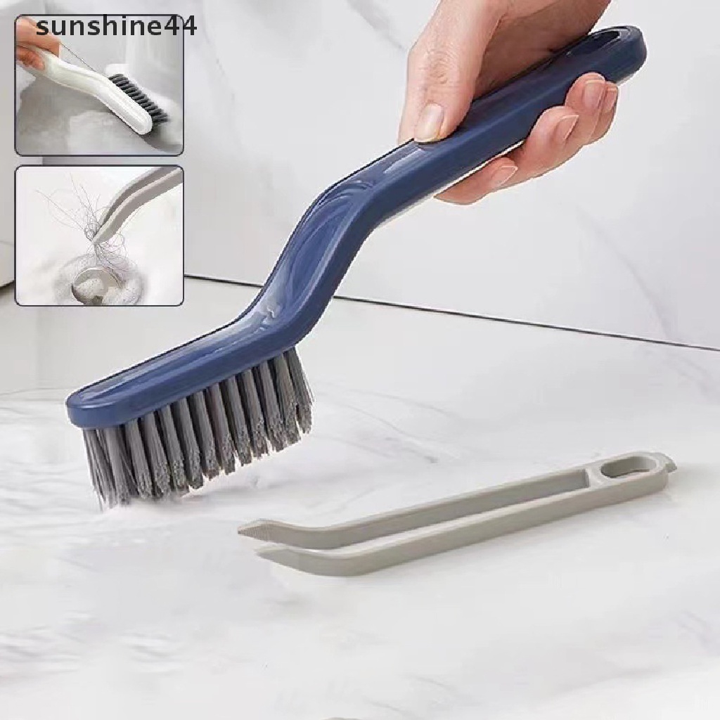 Sunshine 2-in-1 Sikat Pembersih Celah Lantai Ubin Kamar Mandi Serbaguna Window Groove Brush ID