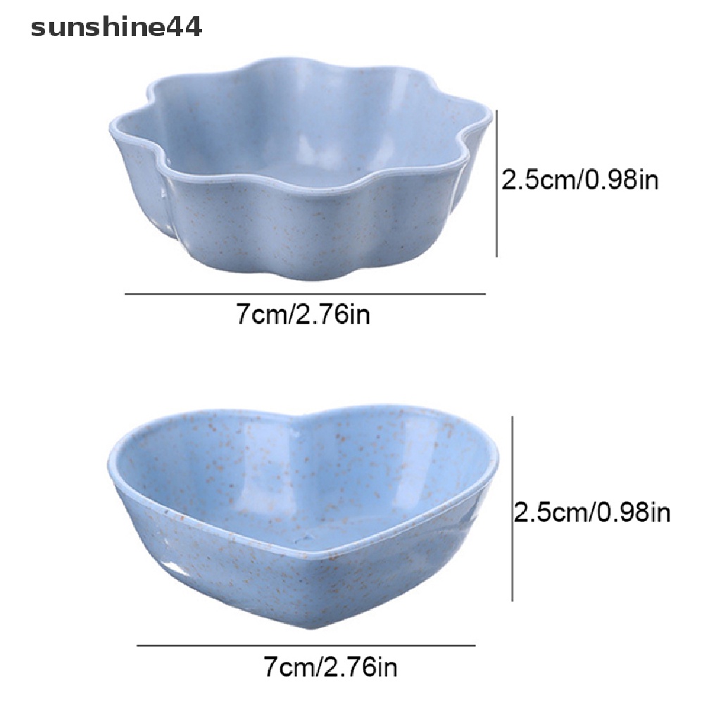 Sunshine 1Set Dapur Wheat Straw Piring Piring Bumbu Kreatif Dish Saucer Peralatan Makan ID