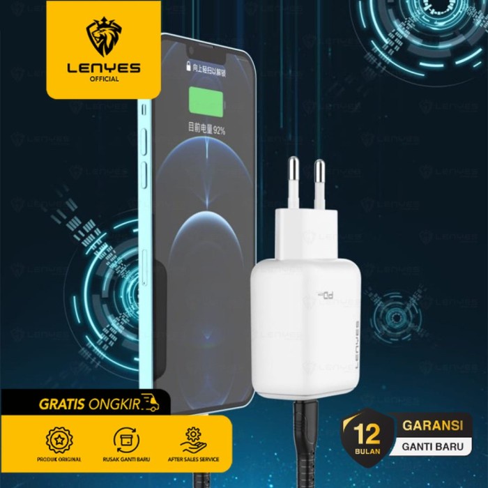 Travel Adapter Kepala Charger Lenyes LCH359 Fast Charging PD20W Type C original kabel cable casan travel charger tc android usb charger micro usb type c batok kepala charger