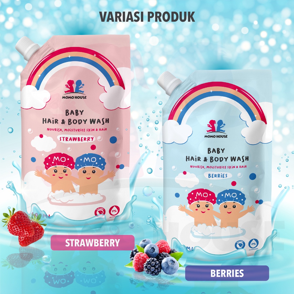 MOMO HOUSE Sabun Mandi Bayi Hair &amp; Body Wash Sabun Cair Anak Shampo Bayi Sabun Cair Bayi Sabun Bayi Refill Sabun Mandi Anak Sabun Bayi