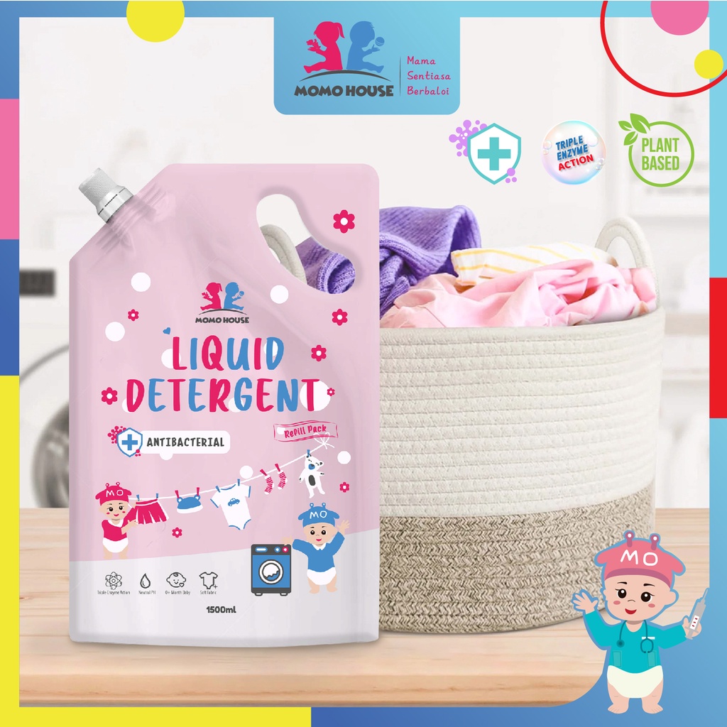 MOMO HOUSE 1.5L Deterjen Bayi Detergent Cair Sabun Cuci Baju Bayi Sabun Cuci Baju Laundry Cair Sabun Cuci Baju Cair