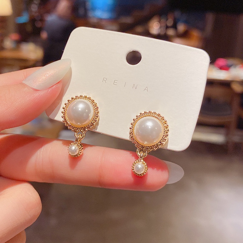 Anting Mutiara Fashion Wanita Korea Baroque Earrings