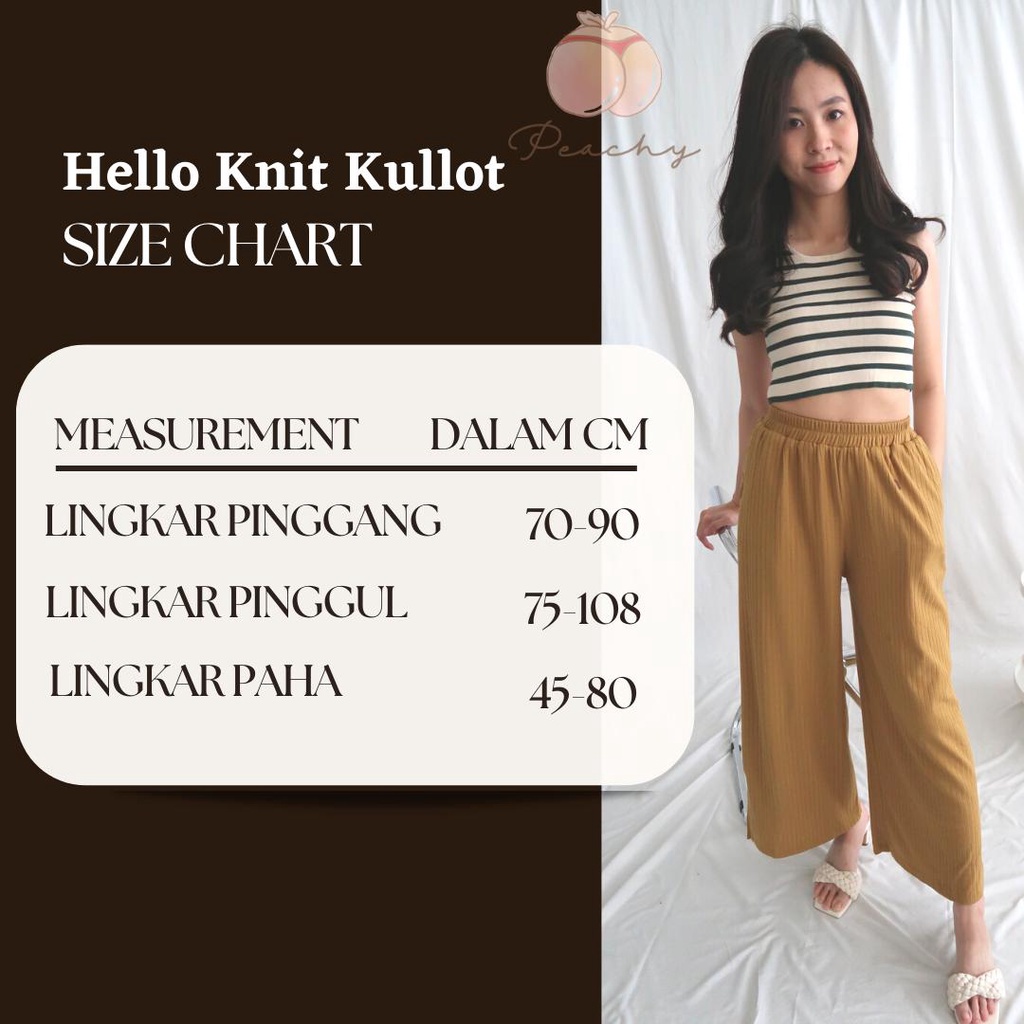 HELLO KNIT KULLOT by Peachy All Size Big Size