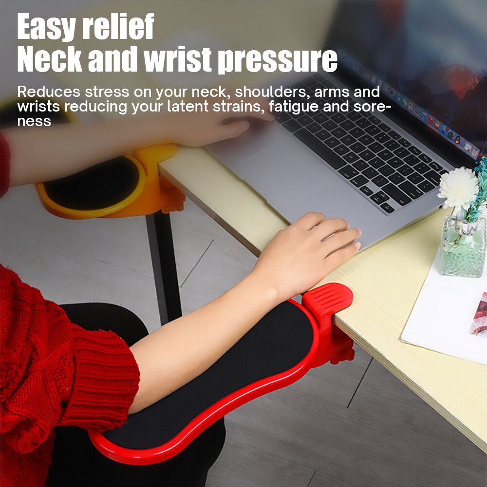 Armrest Pad Desk Computer Table Support Mouse Arm Wrist Rest Desktop Extension Tangan Bahu Melindungi Papan Yang Dapat Dipasang Mousepad